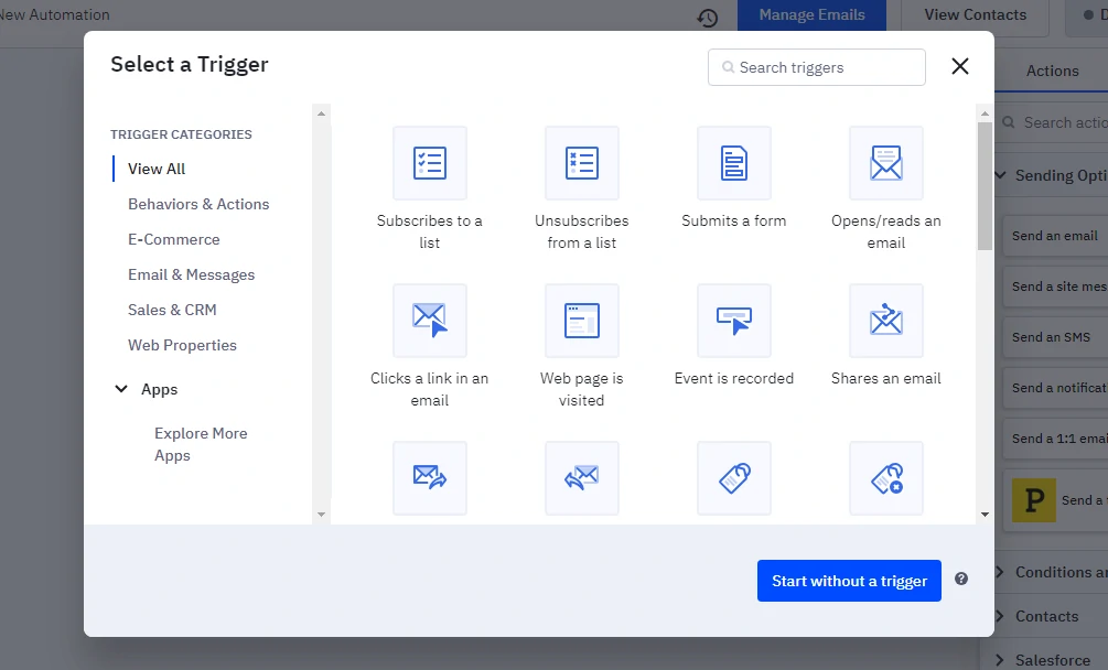 ACtiveCampaign automation triggers