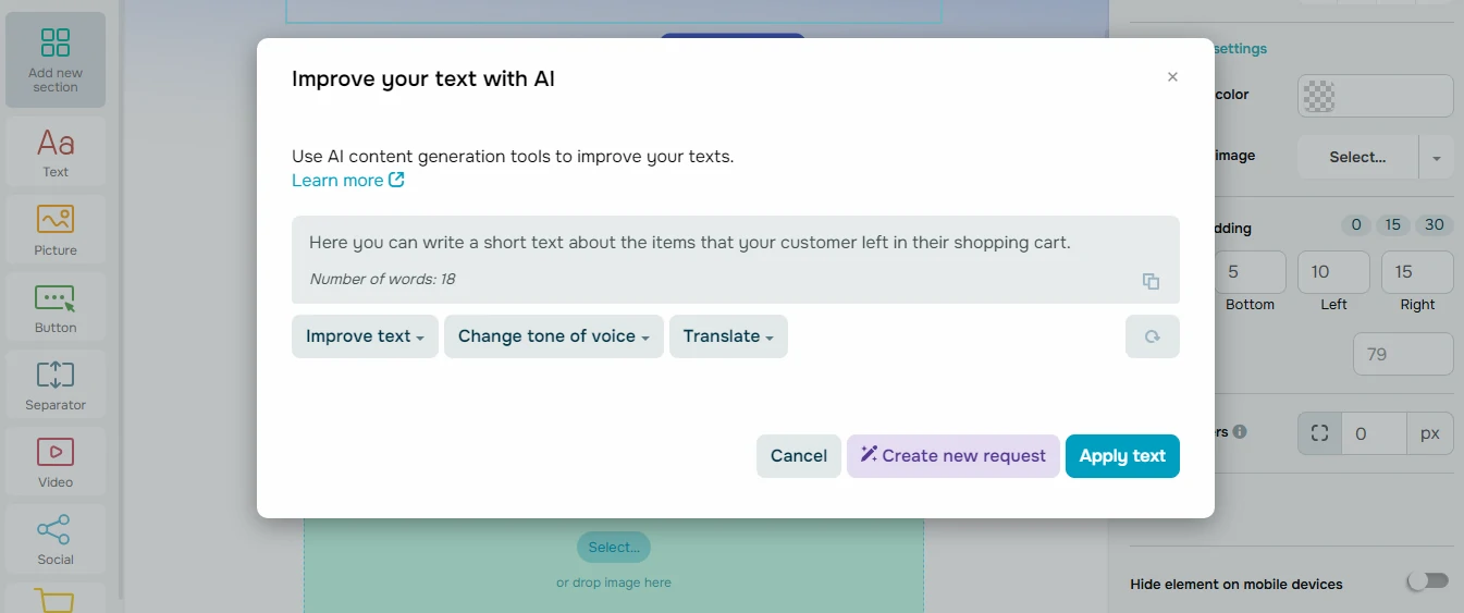 SendPulse AI writer
