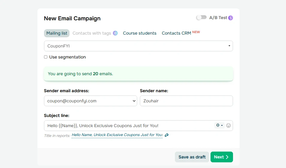 Setting Up an Email Campaign on SendPulse