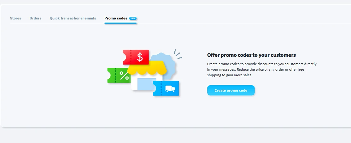 promo codes feature on GetResponse