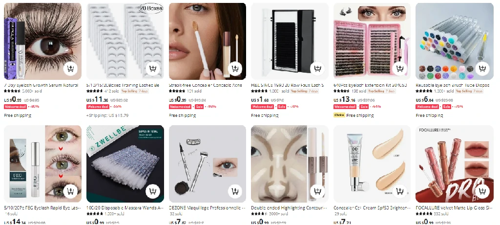 AliExpress Beauty products