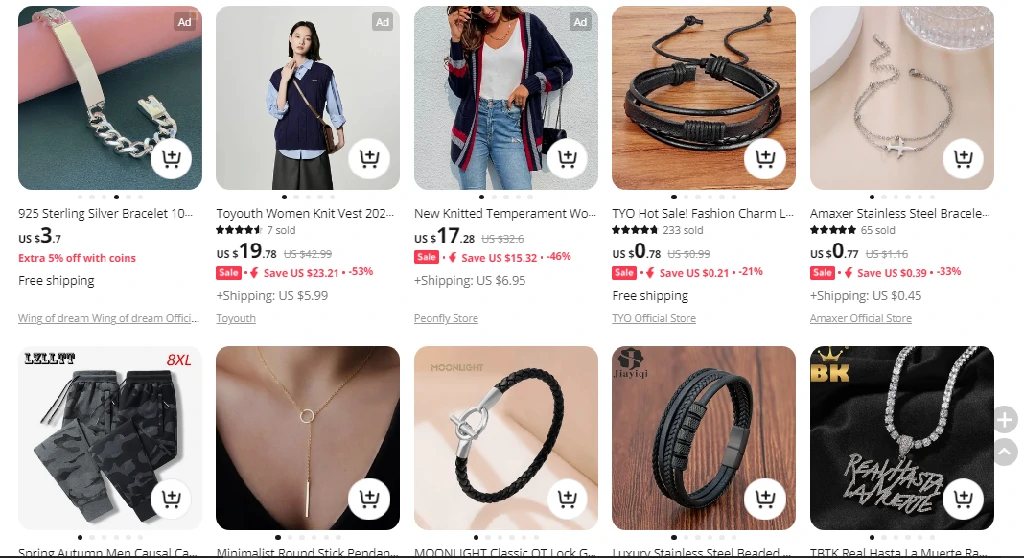 AliExpress Fashion products