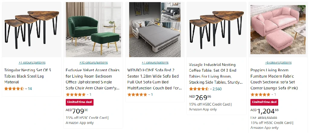 Amazon UAE furniture