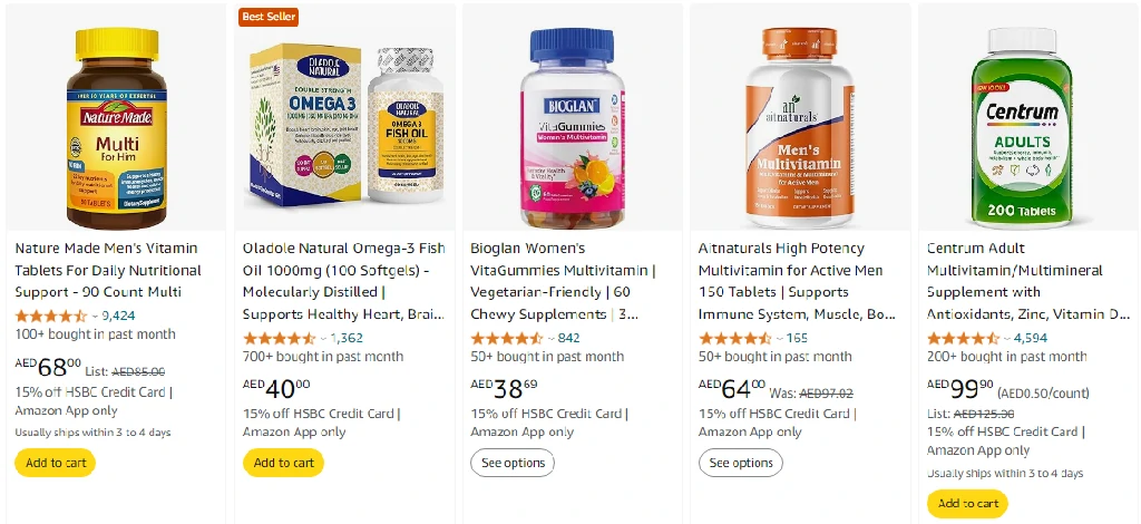 Amazon UAE vitamins