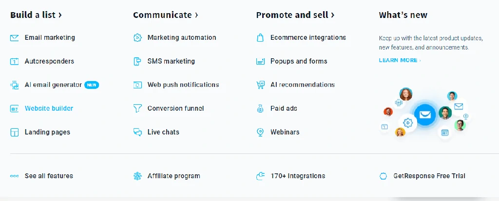 GetResponse more features
