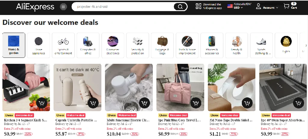 AliExpress Welcome deals