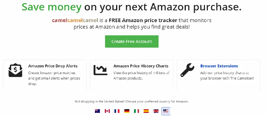 Amazon Price Tracking Tool camelcamelcamel