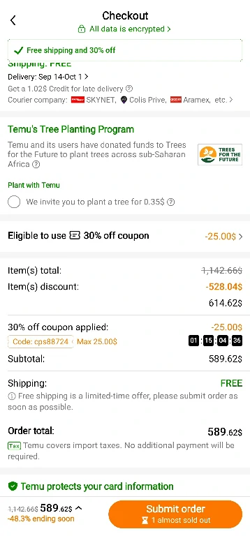 30% Off on Temu