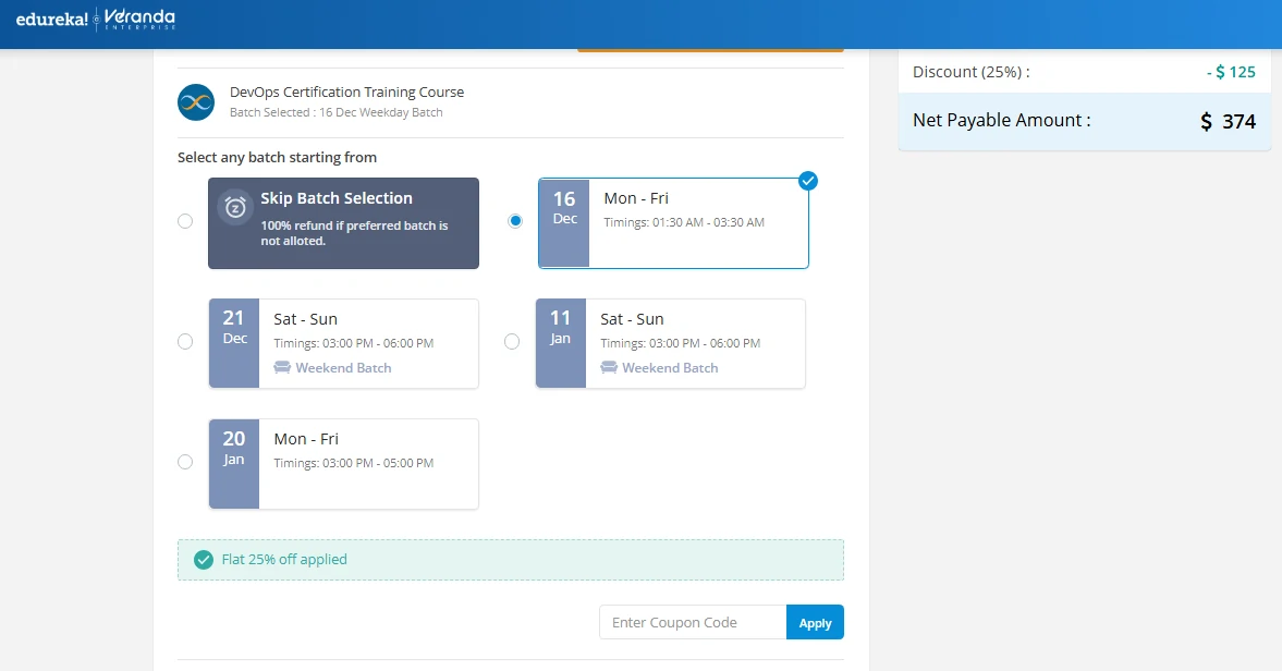 Edureka coupon code