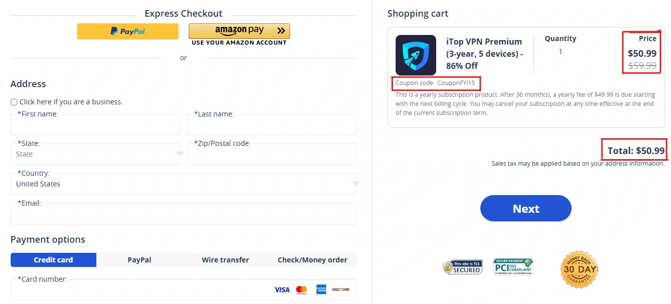 iTop VPN Coupon Code: Get an Extra 15% off Sitewide 1 15% Off dicount on iTop VPN Premium (3-year, 5 devices)