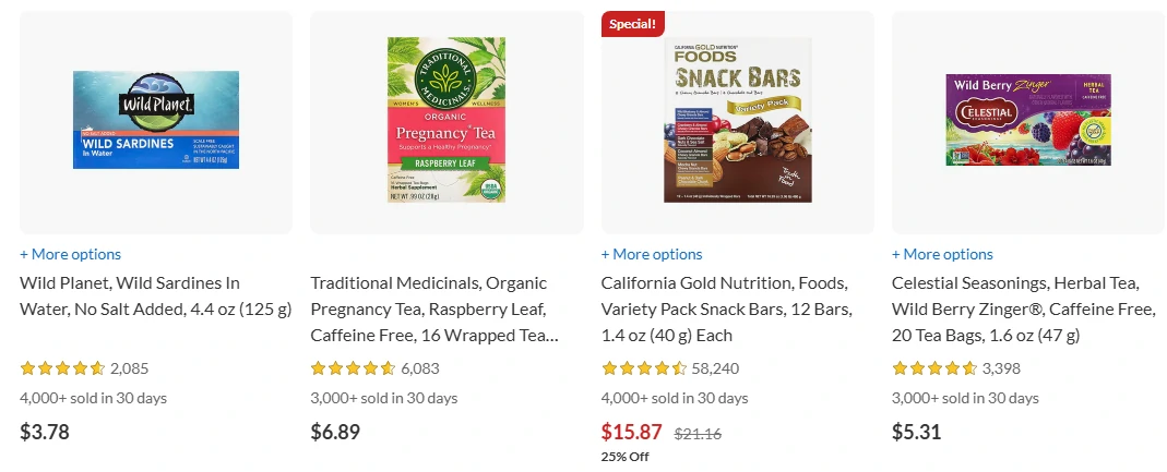 iHerb Grocery products