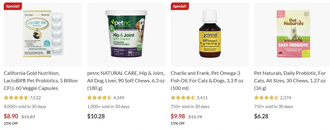 iHerb Pets products