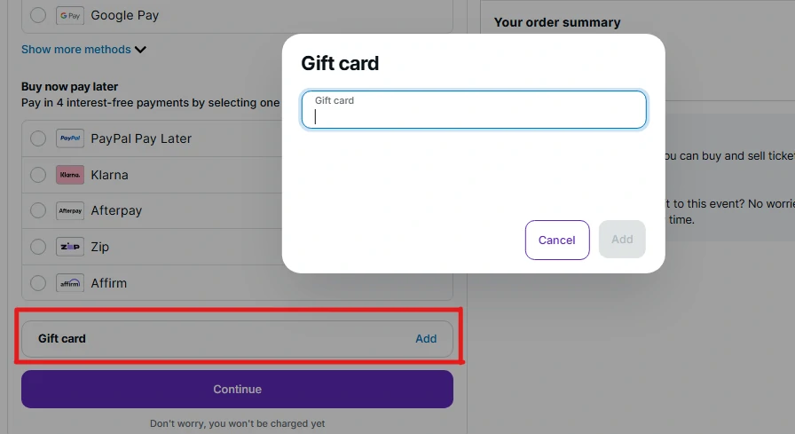 $40 off on your qualifying ticket purchase of $400 or more at StubHub 1 StubHub gift card box